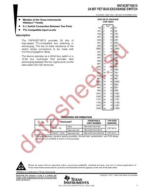 SN74CBT16213DGGR datasheet  